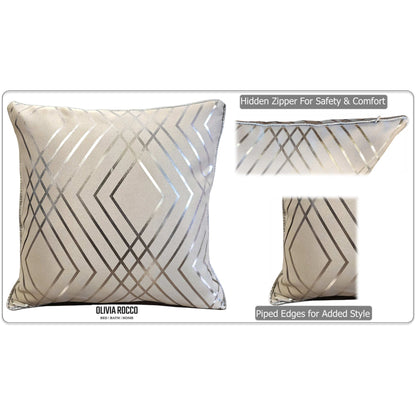 Geo Sparkle Cushion Covers 2 Pack Natural For Sofa Bed Chair Lounge