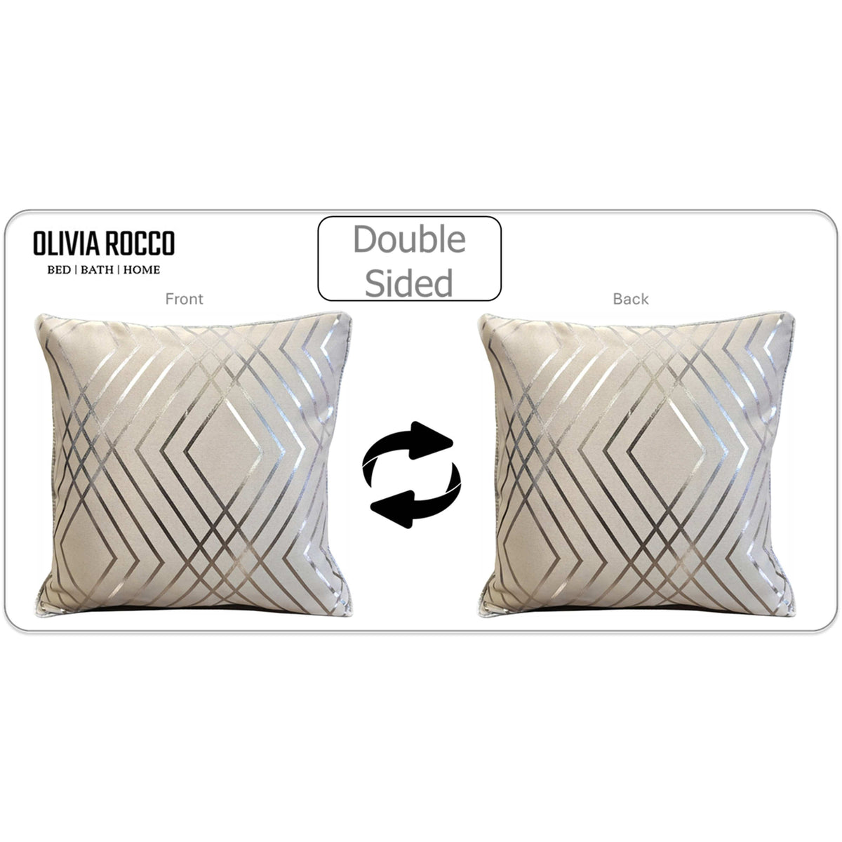 Geo Sparkle Cushion Covers 2 Pack Natural For Sofa Bed Chair Lounge