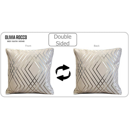 Geo Sparkle Cushion Covers 2 Pack Natural For Sofa Bed Chair Lounge