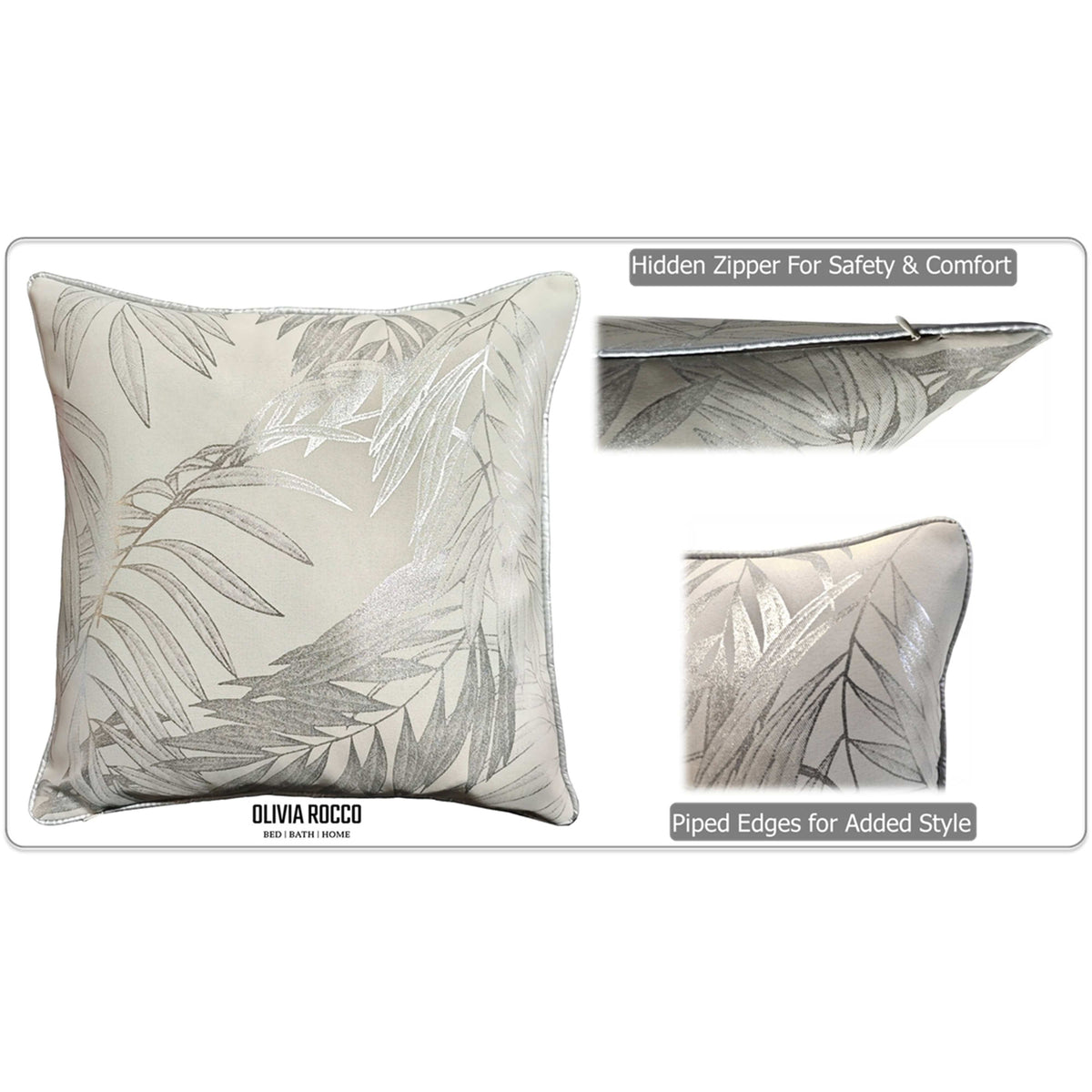 Leaf Sparkle Cushion Covers 2 Pack Leaf Natural Modern Decorative Throw