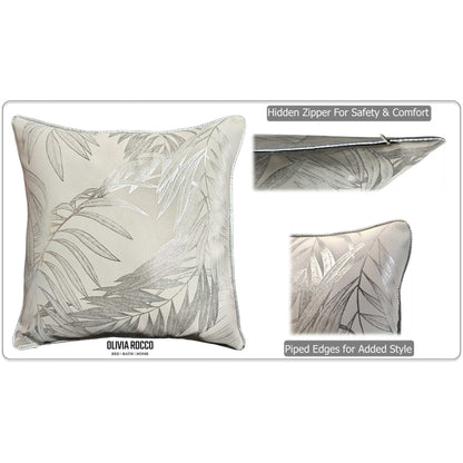 Leaf Sparkle Cushion Covers 2 Pack Leaf Natural Modern Decorative Throw