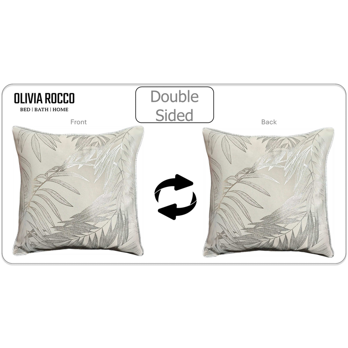 Leaf Sparkle Cushion Covers 2 Pack Leaf Natural Modern Decorative Throw