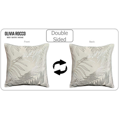 Leaf Sparkle Cushion Covers 2 Pack Leaf Natural Modern Decorative Throw