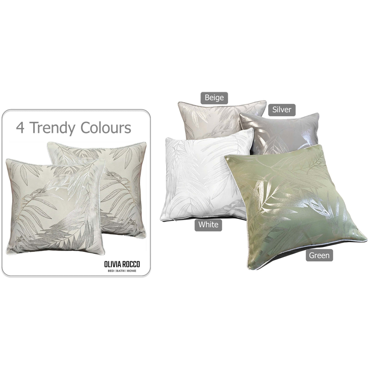 Leaf Sparkle Cushion Covers 2 Pack Leaf Natural Modern Decorative Throw