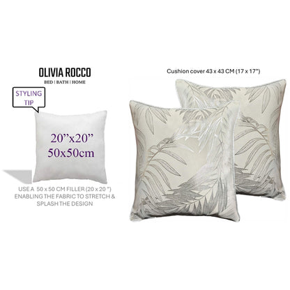 Leaf Sparkle Cushion Covers 2 Pack Leaf Natural Modern Decorative Throw