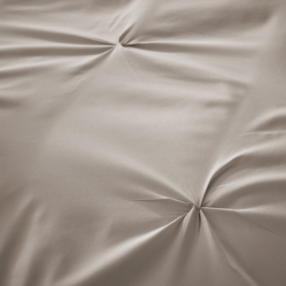 Pintuck Natural Microfibre Duvet Cover Set With Pillowcases Easy Care