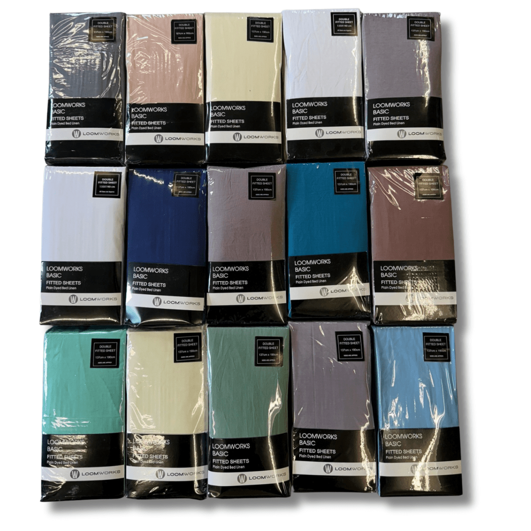 4 Pack Polycotton Easycare Fitted Sheets Soft Comfort Bedsheets Fifty Fifty