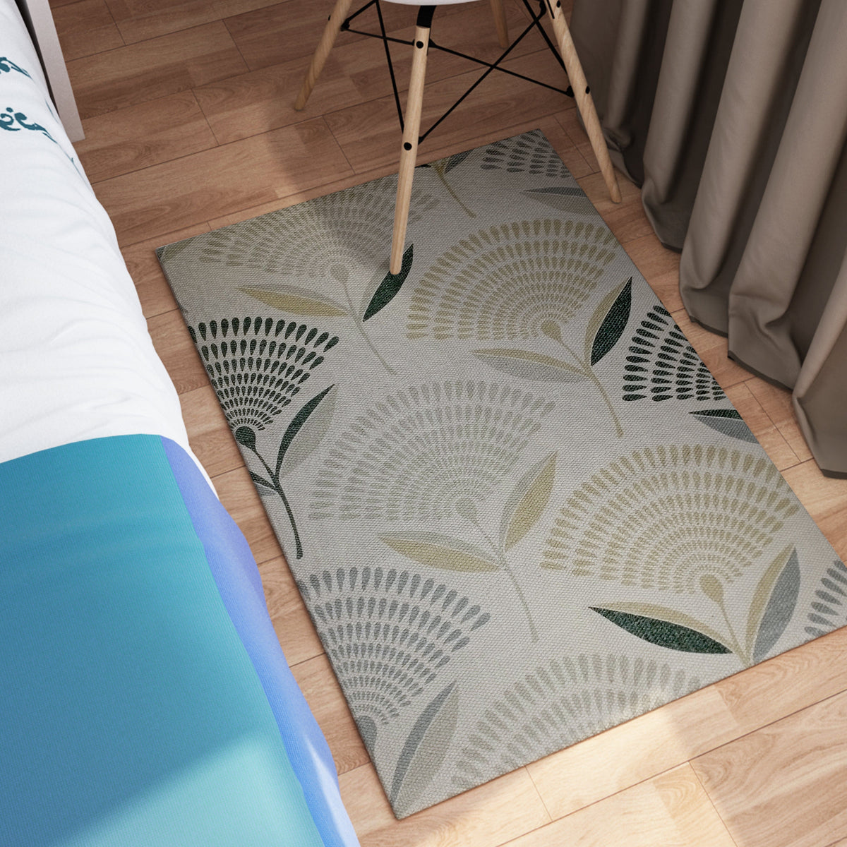 Printed Rug Linnea Design Non Slip Soft Durable Floor Rug For Living Room