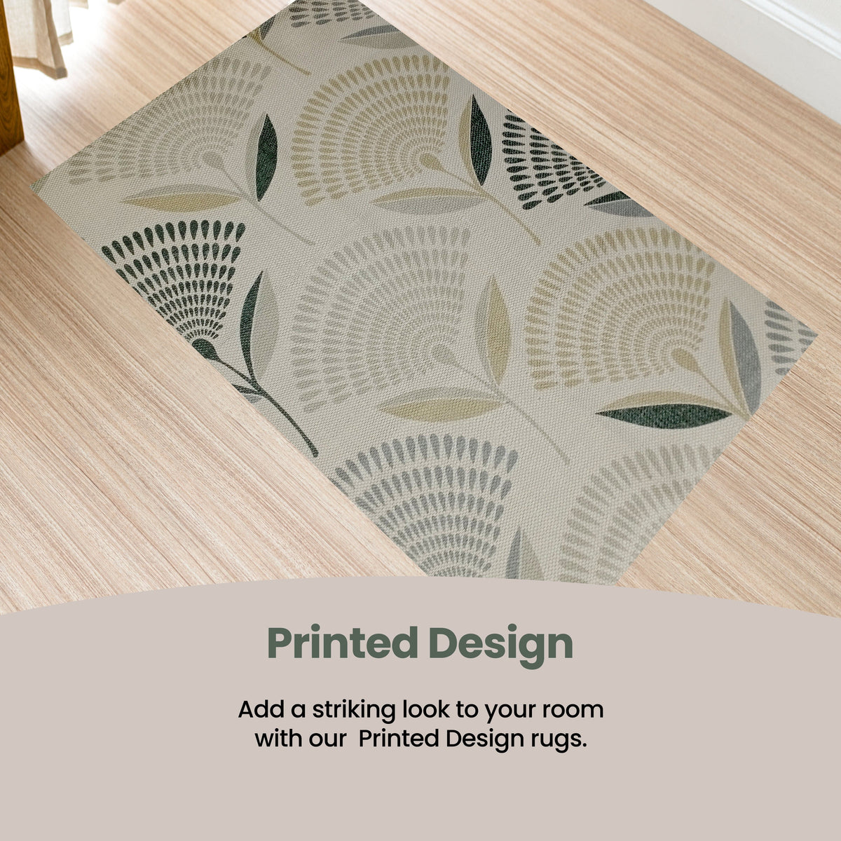 Printed Rug Linnea Design Non Slip Soft Durable Floor Rug For Living Room