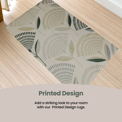 Printed Rug Linnea Design Non Slip Soft Durable Floor Rug For Living Room