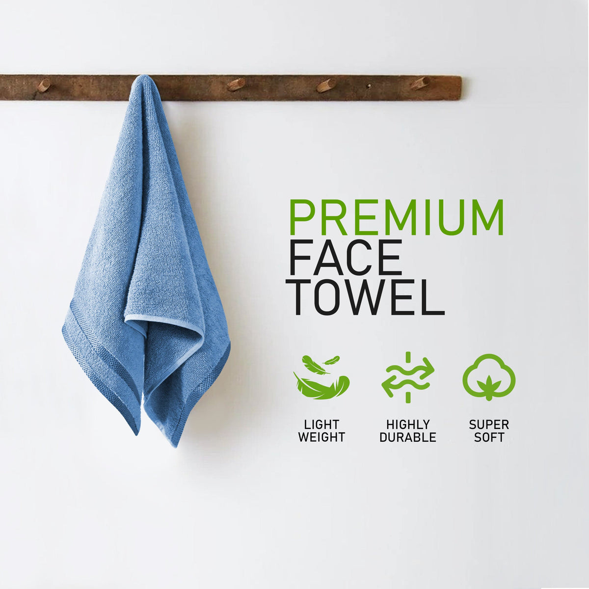 Belmont Viscose Stripe Blue Towels 100% Cotton Hotel Quality Super Absorbent